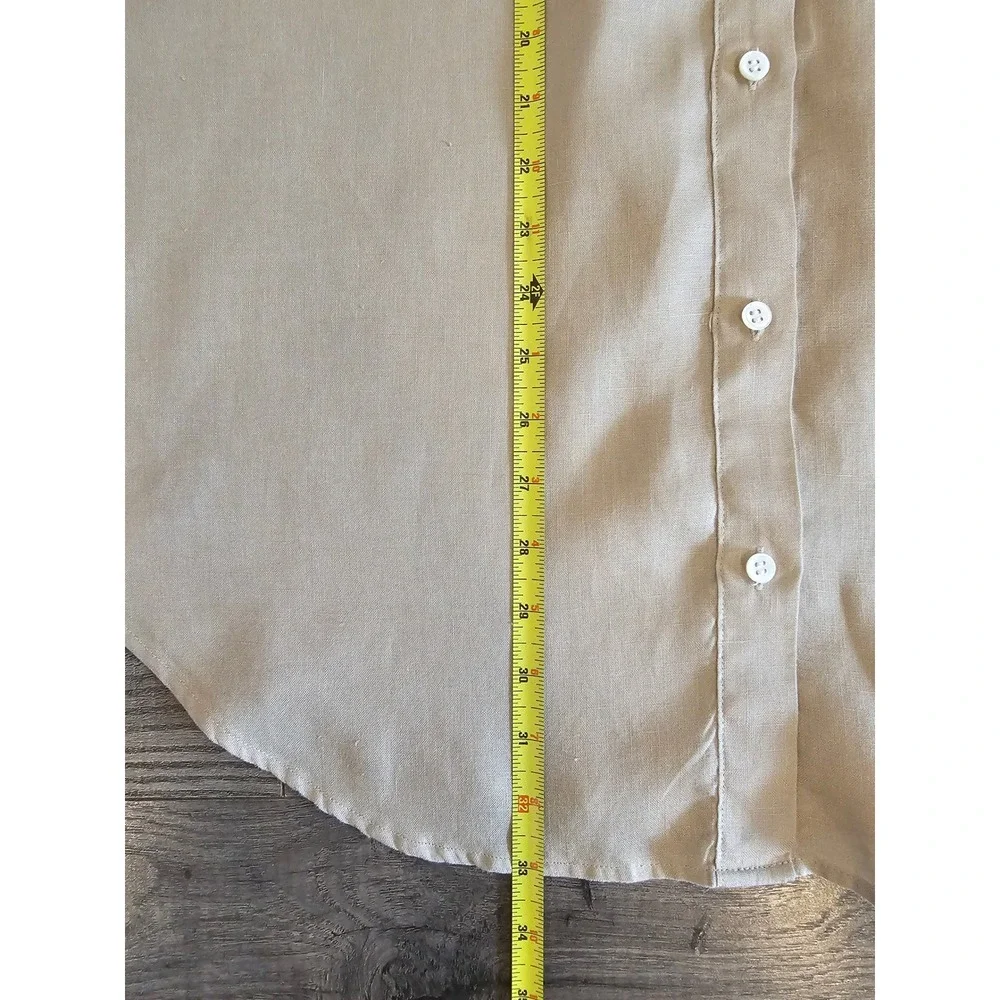 Banana Republic Linen Button Down Shirt XL Tall Short Sleeve Casual Men's‎ Fall